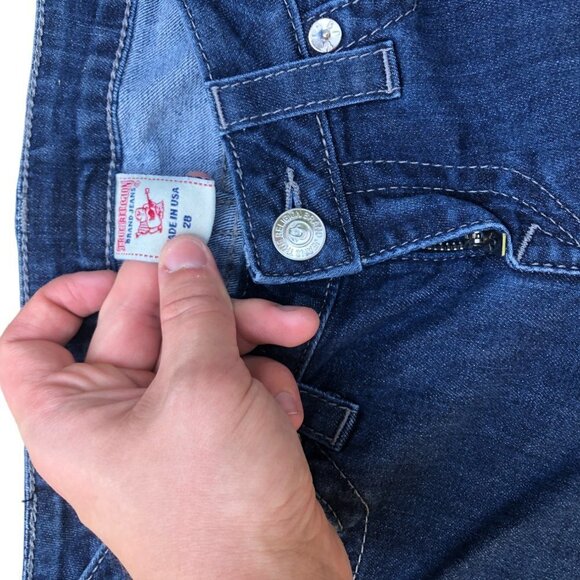 Vintage True Religion Jeans Size 28 SKINNY GEM STONE Blue - Picture 6 of 6